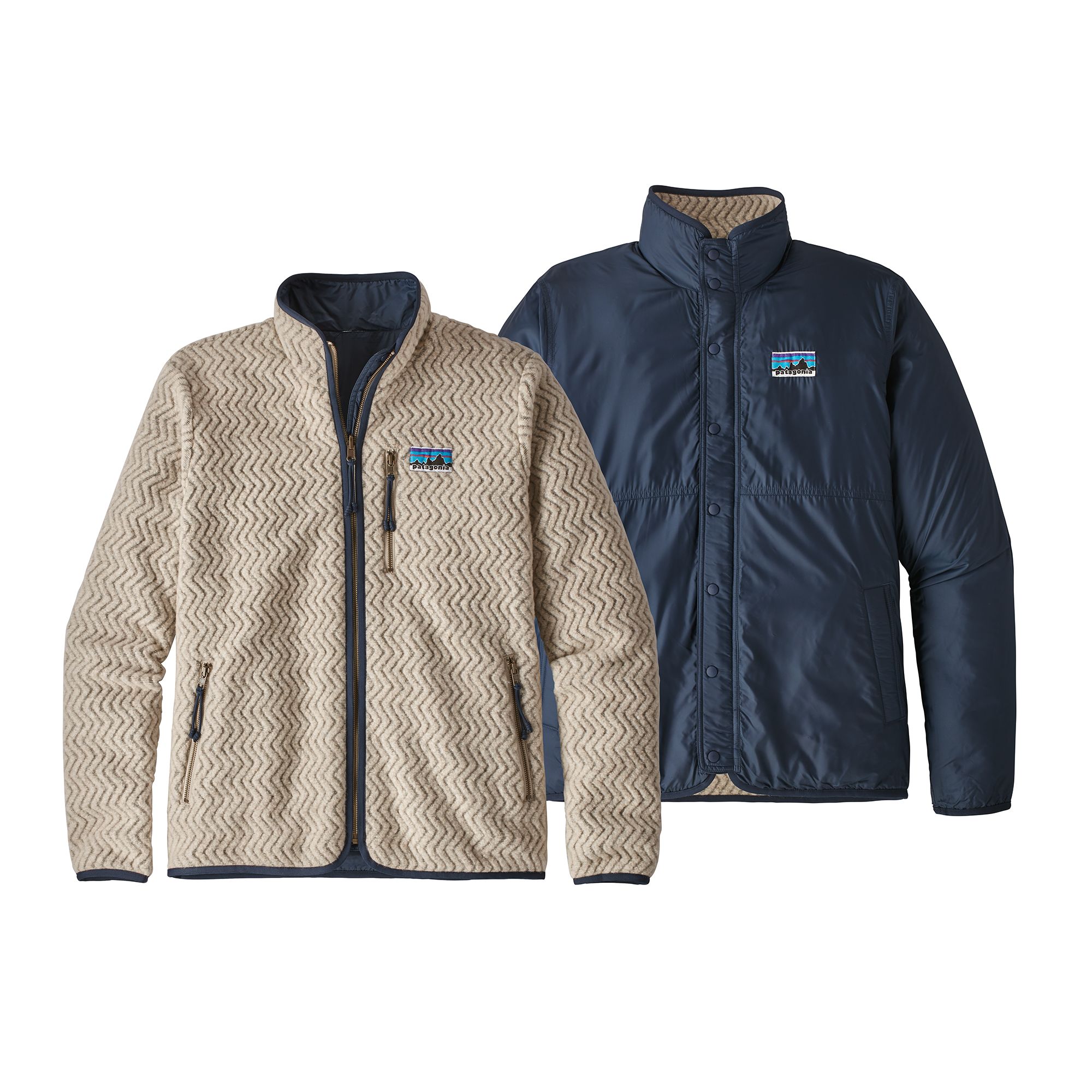 patagonia ウーリー フリース リバーシブル ジャケット - ブルゾン