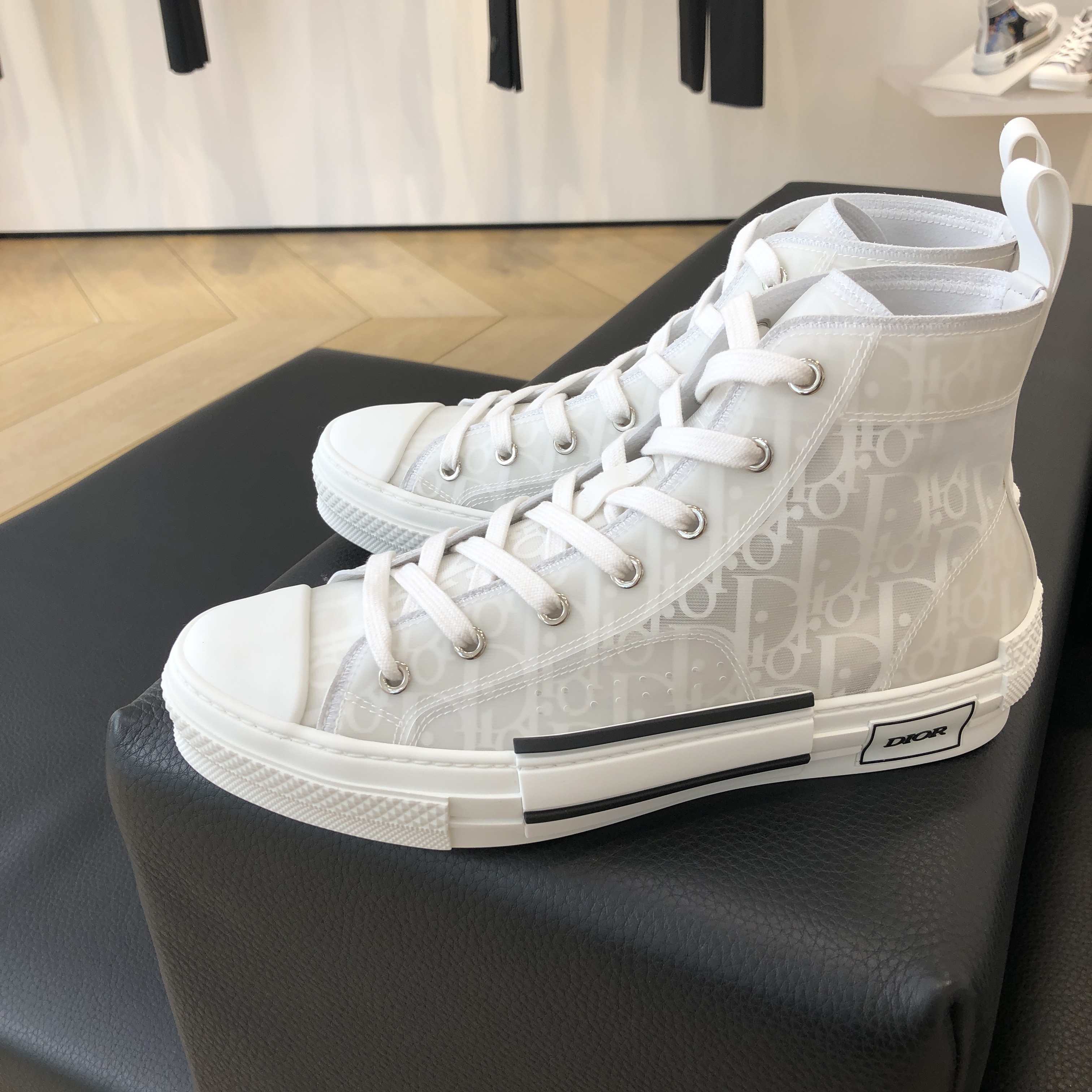 現行品✨DIOR オブリーク ハイカット スニーカー 42 メンズ クリア